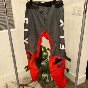 Fly Racing Men's Red and Gray Pants